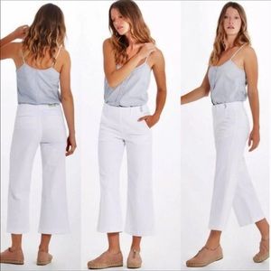 AG Jeans The Juliette Trouser Wide Leg Crop White